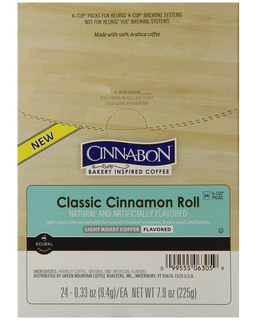 Cinnabon K-Cup Portion Pack for Keurig Brewers Classic Cinnamon